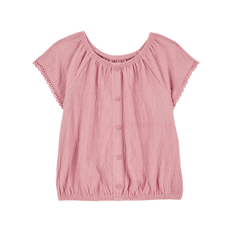 Haut à Manches Courtes Fille Carter's - Rose