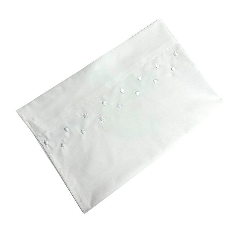 Bambidou Drap Naissance Brodé Ton sur Ton 75x100cm
