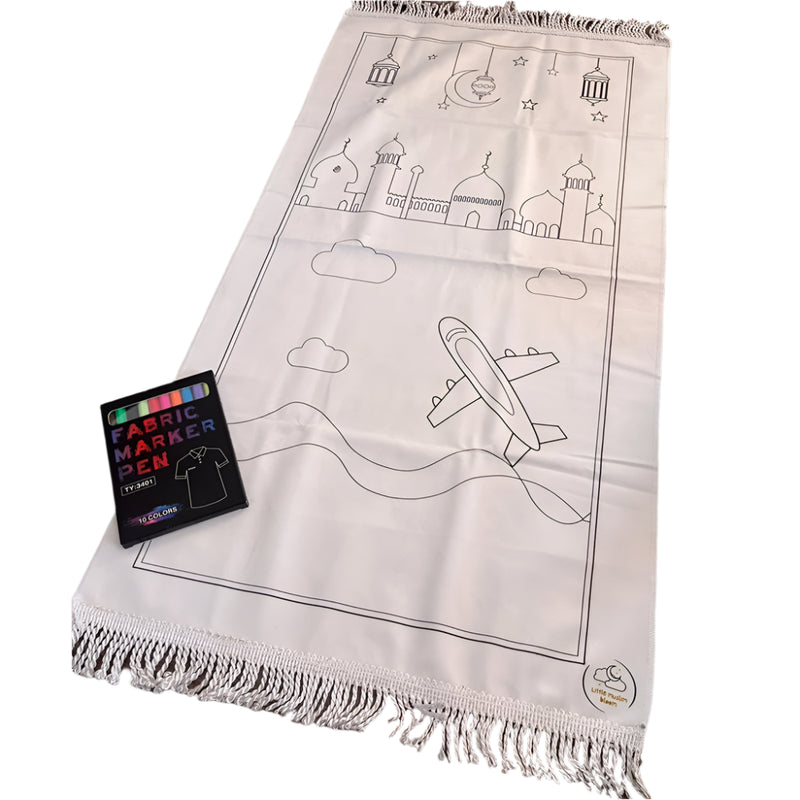 Coloring Prayer Mat with Fabric Markers - 2Y+