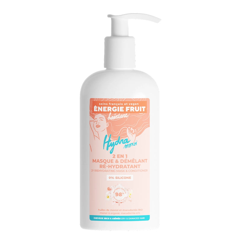Énergie Fruit Masque 2 en 1 Hydratant Monoï & Huile de Macadamia Sans Silicone - 300ml