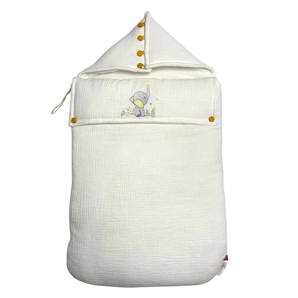 Bambidou Nid d'Ange en Gaze - Blanc Éléphant