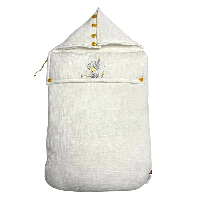 Bambidou Nid d'Ange en Gaze - Blanc Éléphant