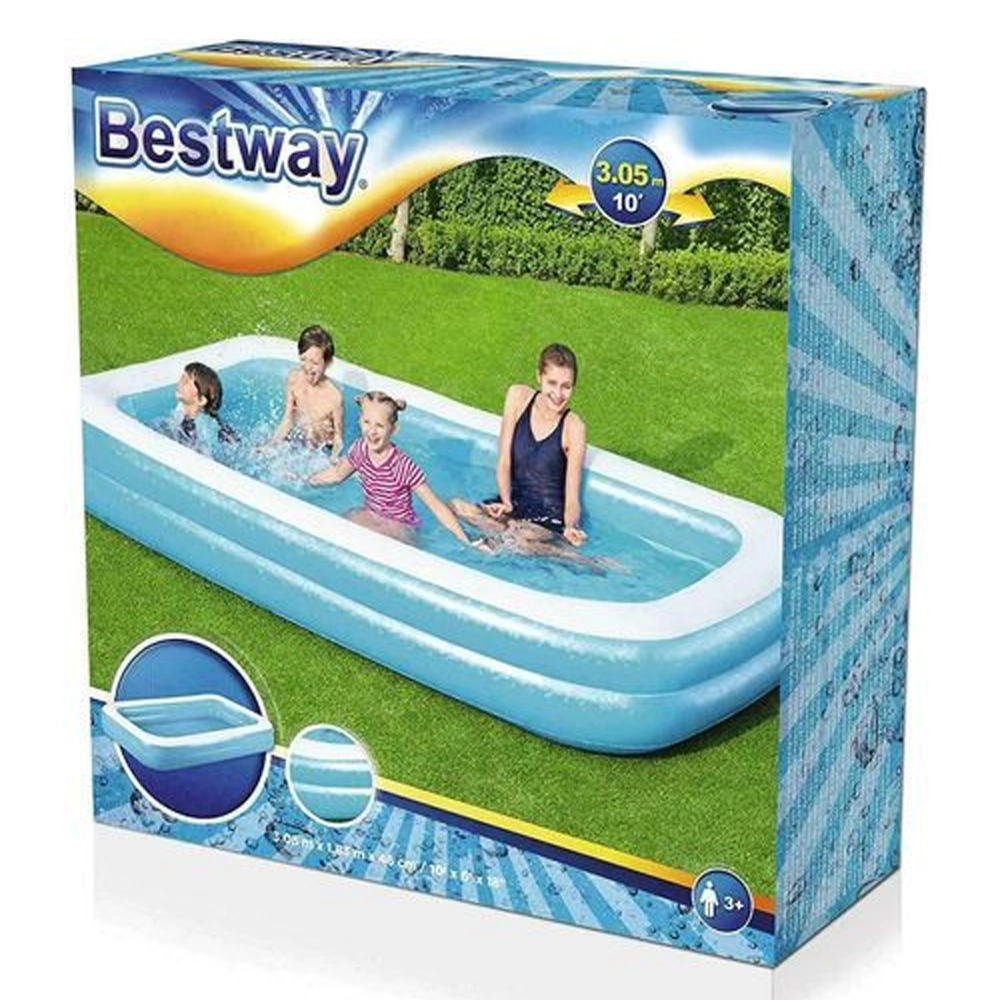 Bestway Piscine Familiale Rectangulaire 305x183x46 cm 3A+