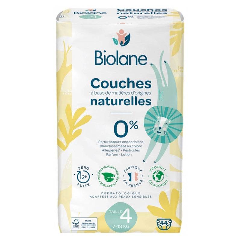 Biolane Couches Écologiques Taille 4 (7-18kg) - 44 Unités