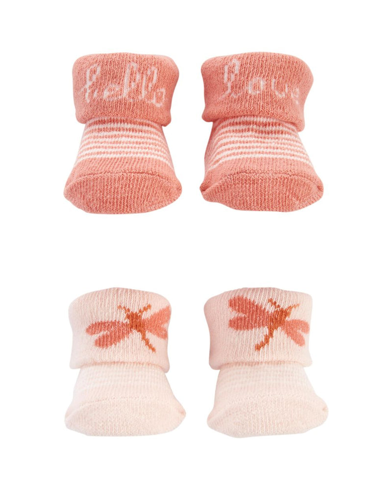 Carter's Baby Set of 4 Booties - Pink & White