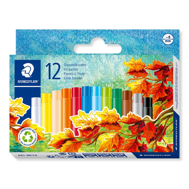Staedtler® 241 – Boîte de 12 pastels à l’huile assortis