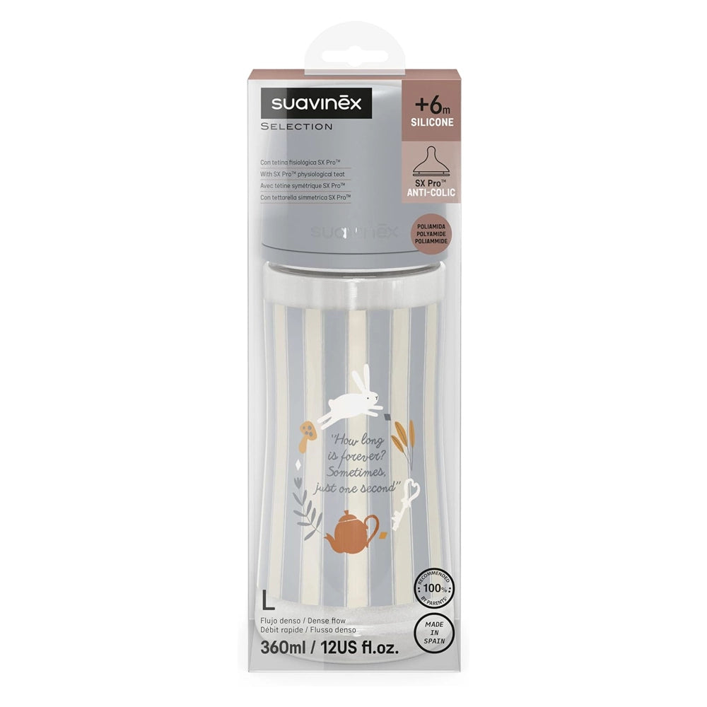 Suavinex Biberon Wonderland Polyamide 360ml - Rayé Bleu