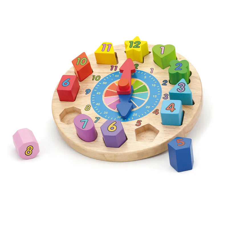 Viga Toys Puzzle d'Horloge Rond - 2A+
