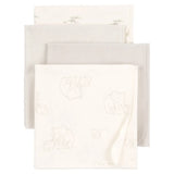 Pack de 4 Couvertures À Emmailloter Bébé Carter's - Blanc & Gris