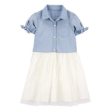 Vestido de Jean Bicolor para Niña Oshkosh