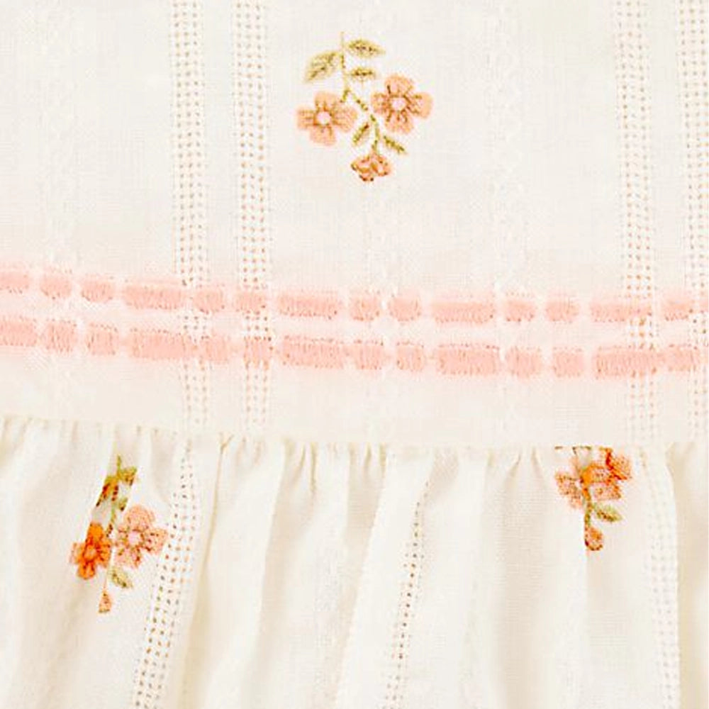 Haut à Manches Flottante Bébé Fille OshKosh - Crème