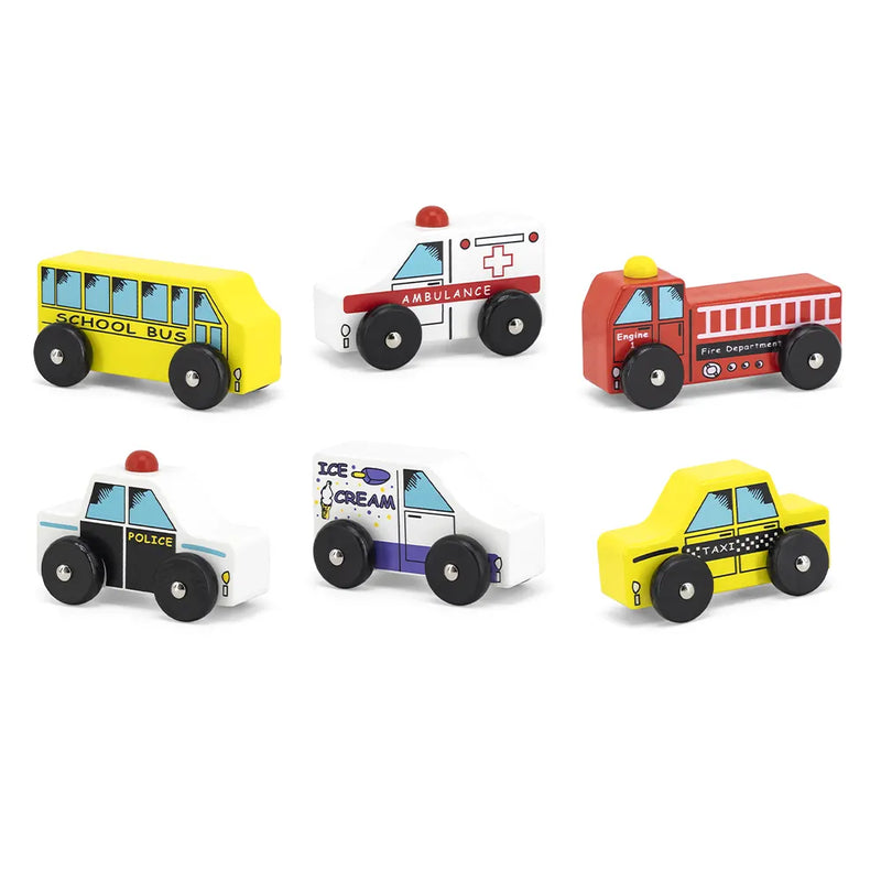 Viga Toys Set de 6 Véhicules de Ville - 18M+