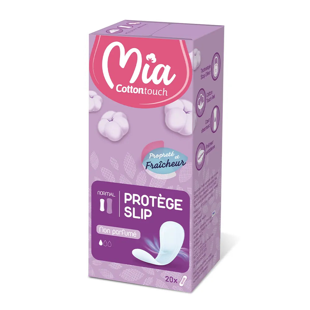Mia Cotton Touch Protège Slip Normal Non Parfumé - 20 unités