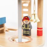 VIGA Toys Caserne de Pompiers en Bois avec Accessoires - 3A+