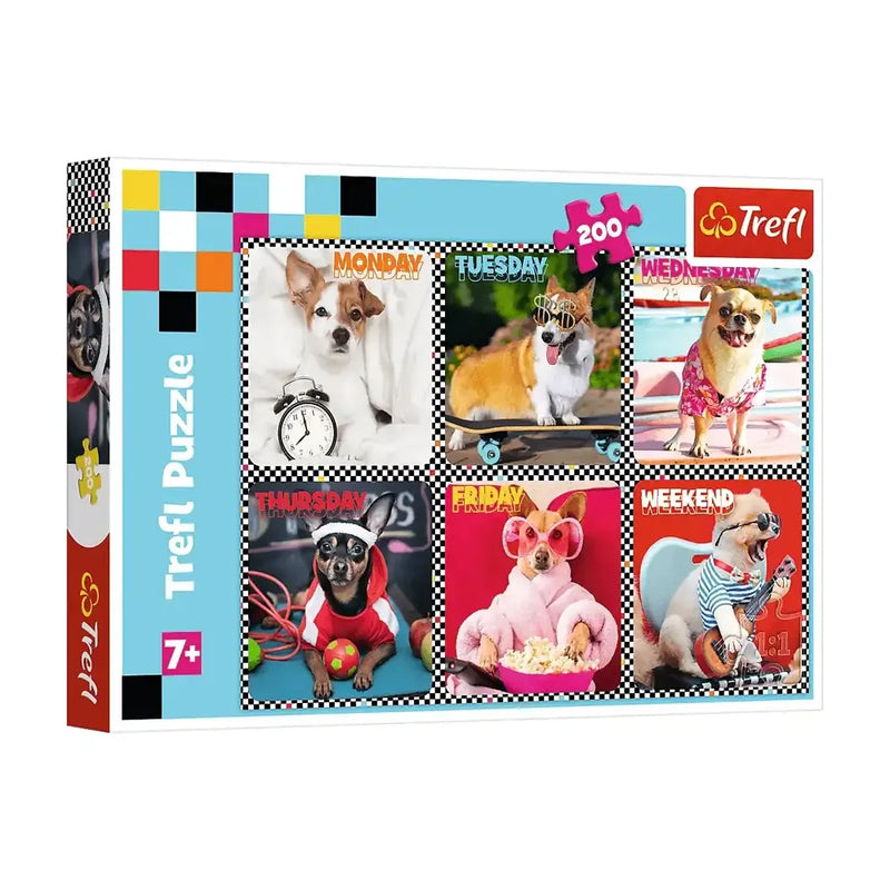 Trefl Puzzle Chiens Stylés 200 Pièces - 7A+