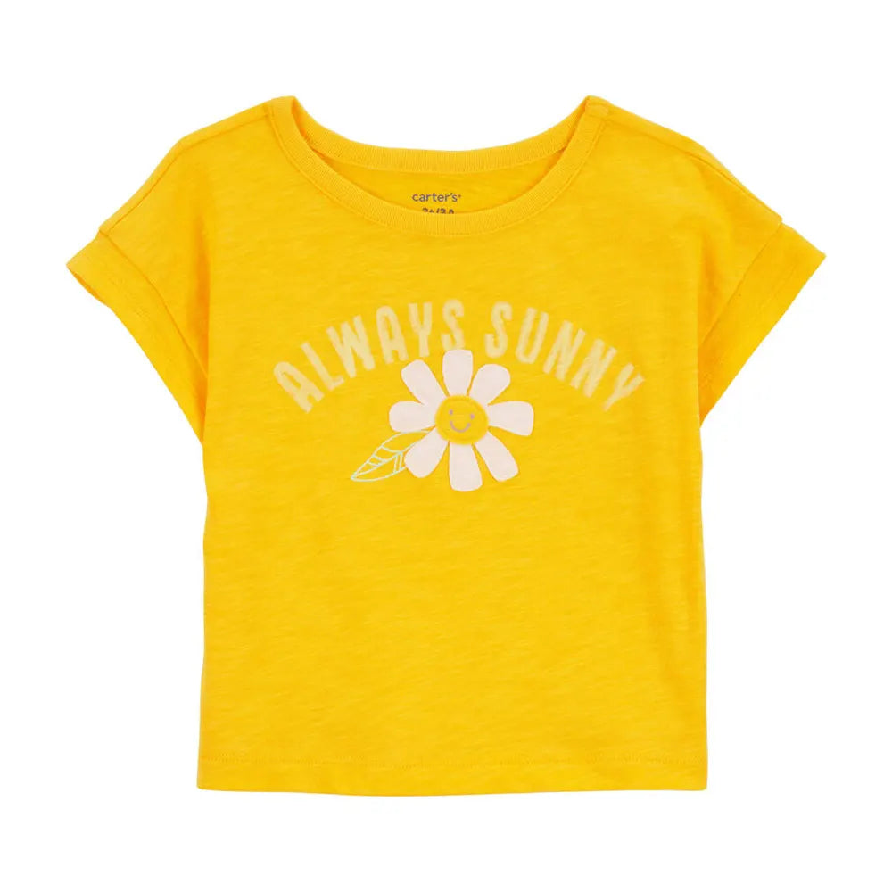 T-shirt Always Sunny Flower Carter's - Jaune