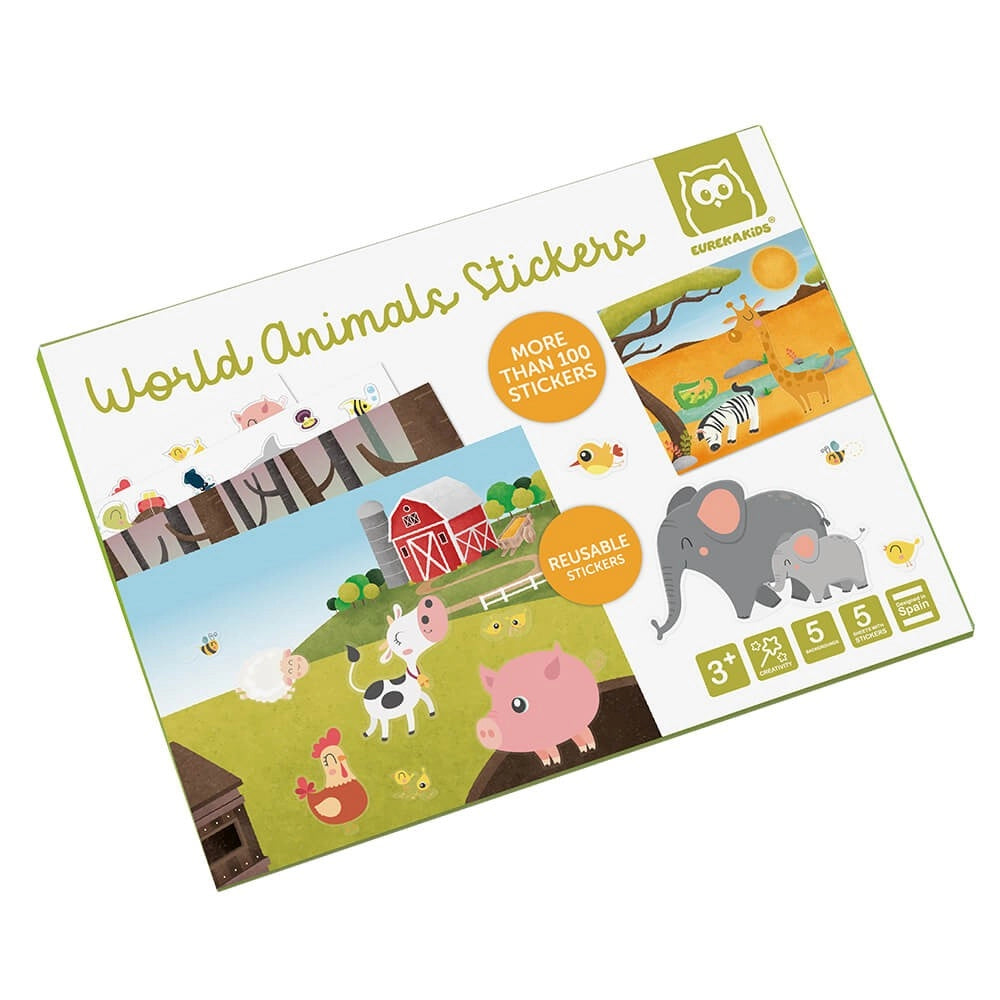 Eurekakids Stickers Animaux du Monde 3A+
