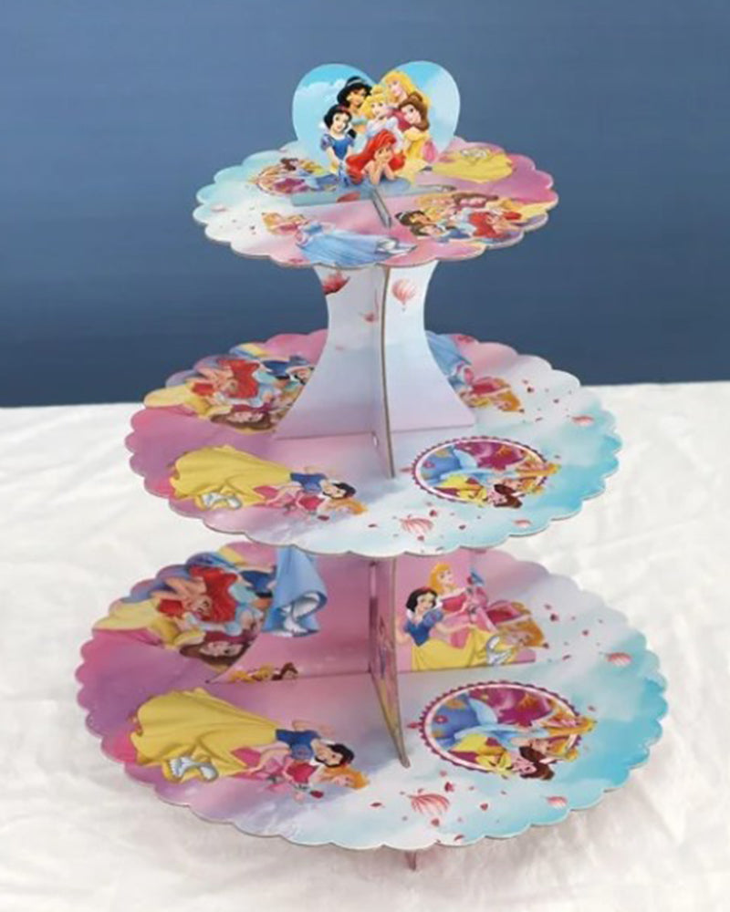 Support à Gâteaux en Papier Pliable - Princesse