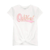 T-shirt à Nouer avec Logo OshKosh Fille - Ivoire