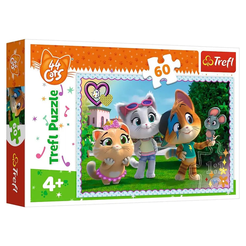 Trefl 44 Cats Have Fun with Friends 60 Pieces Puzzle - 4Y+