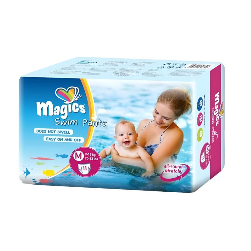 Couches Culottes de Bain Magics Taille M (9-15kg) - 11 Unités