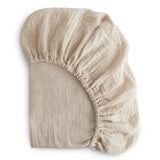 Mushie Drap de Lit en Coton Extra Douce - Brouillard