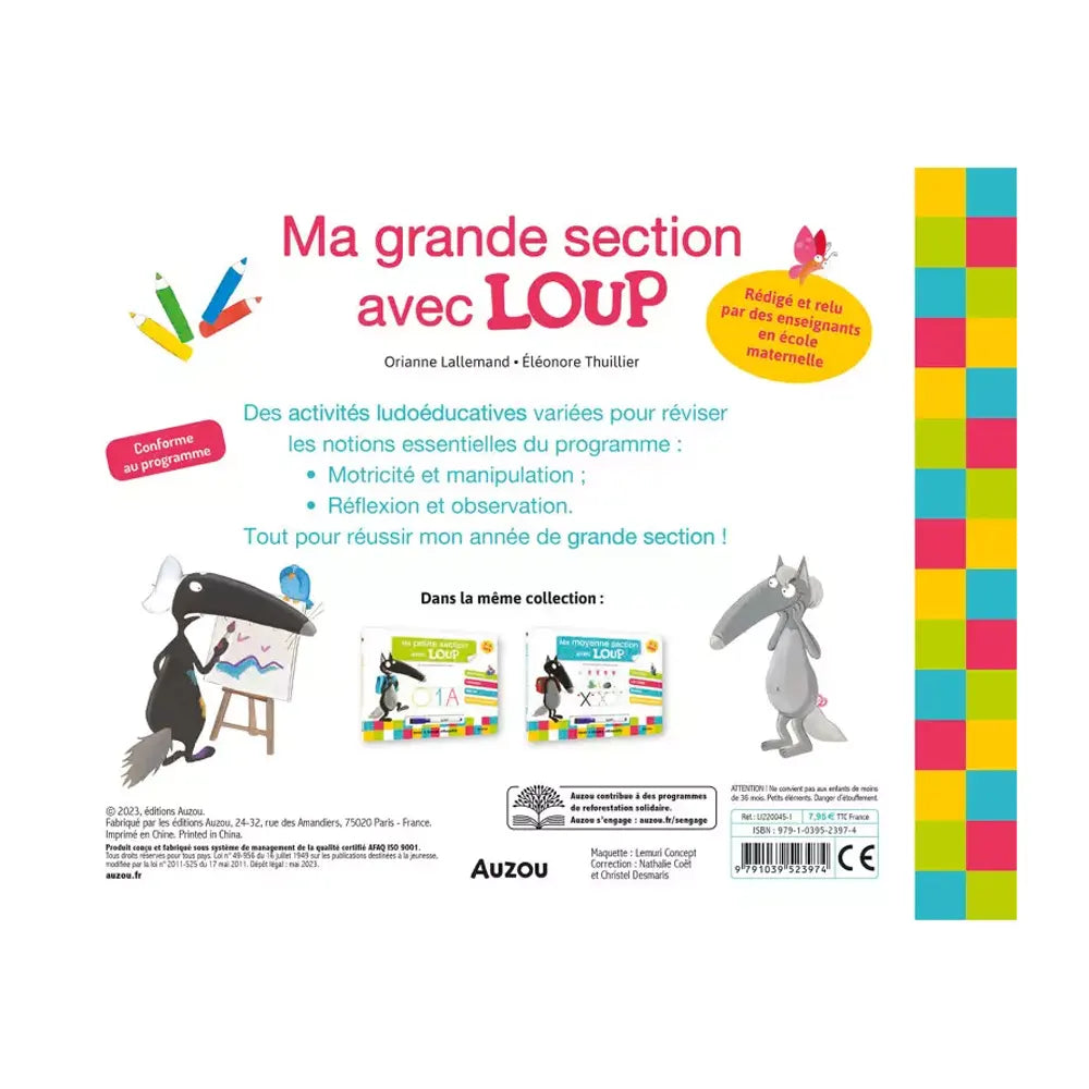Ma Grande Section avec Loup - Livre-Ardoise