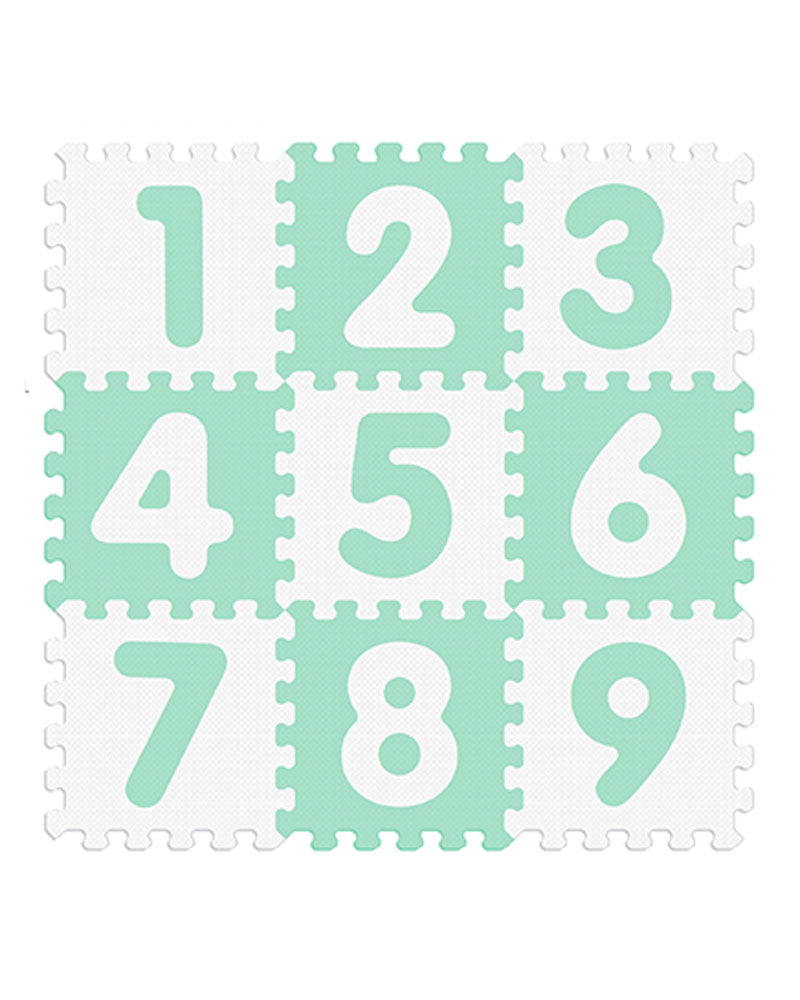 Sunta Tapis Puzzle Numéros Souple Antibactérien - Vert & Blanc