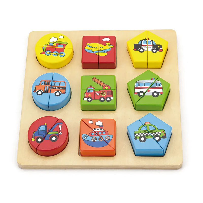 Viga Toys Puzzle de Formes Véhicules - 18M+