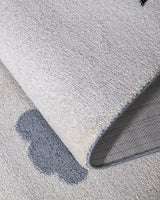 Tapis Rectangulaire Candy Fly KJ 80x150 cm Un Amour de Tapis - Gris & Bleu & Crème