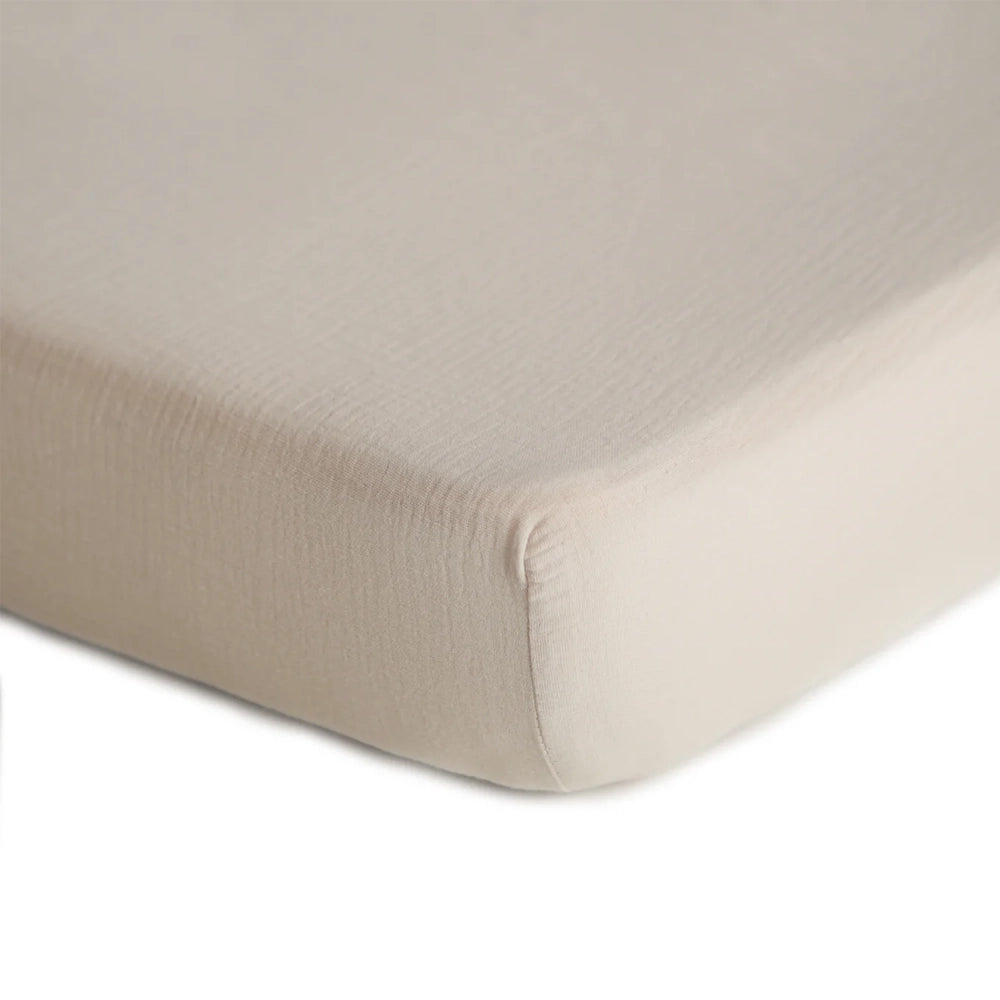 Mushie Drap de Lit en Coton Extra Douce - Brouillard