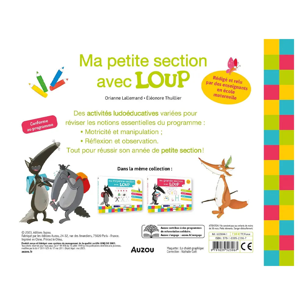 Ma Petite Section avec Loup - Livre-Ardoise