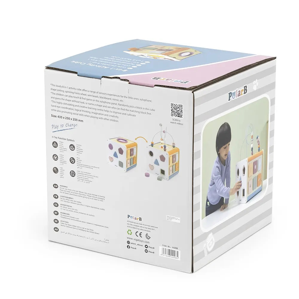 Viga Toys PolarB Cube Multiactivité 8 en 1 18M+