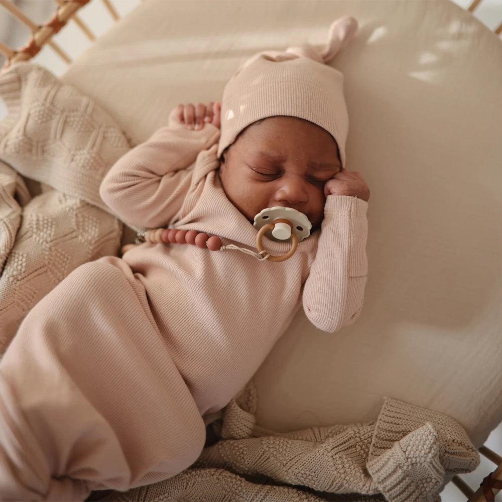 Mushie Drap de Lit en Coton Extra Douce - Brouillard