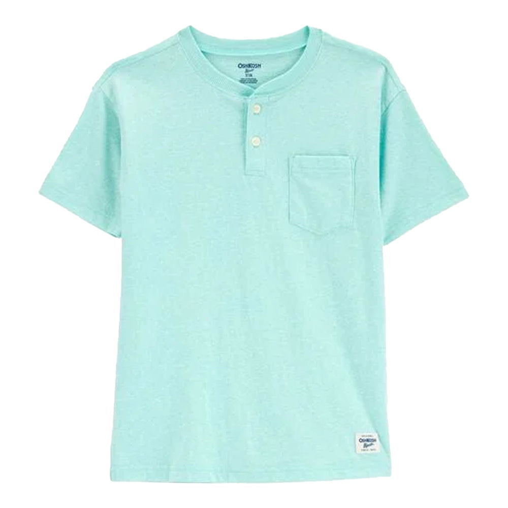 T-shirt Henley à Poche Garçon OshKosh - Turquoise