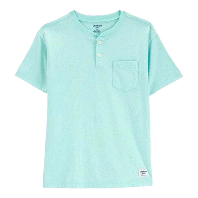 T-shirt Henley à Poche Garçon OshKosh - Turquoise