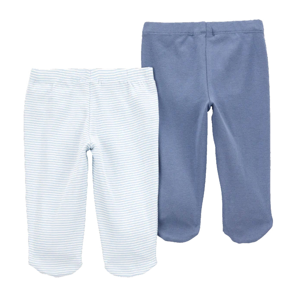 Lot de 2 Pantalons en Coton Bébé Carter's - Bleu & Bleu Ciel