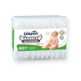 Ultra Compact Bâtonnets de Coton pour Bébé – 60 pièces
