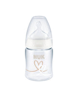NUK Biberon First Choice+ 0-6m 150ml - Cœur Beige