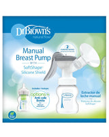Dr. Brown's Tire-lait Manuel avec Protection en Silicone SoftShape™ et Biberon à Col Large 150ml