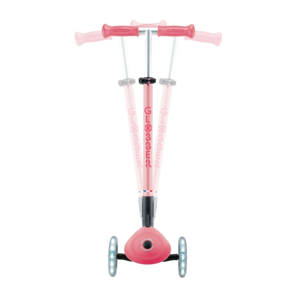 Globber Trottinette Elite Pliable Plus Lights - Rose Pastel