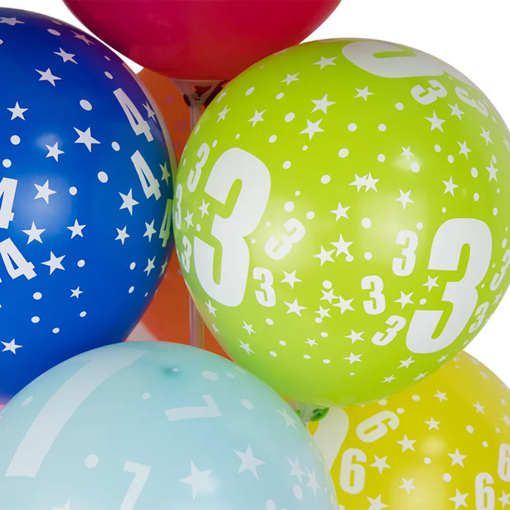 Lot de 6 Ballons en Latex Imprimés 9 – 30cm