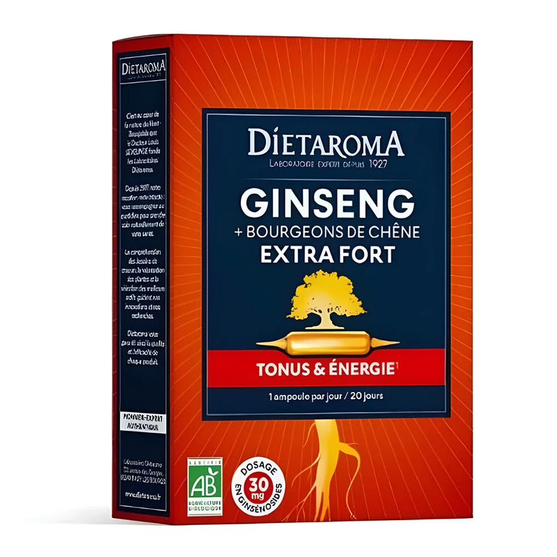 Ginseng orgánico extra fuerte Dietaroma - 20 ampollas