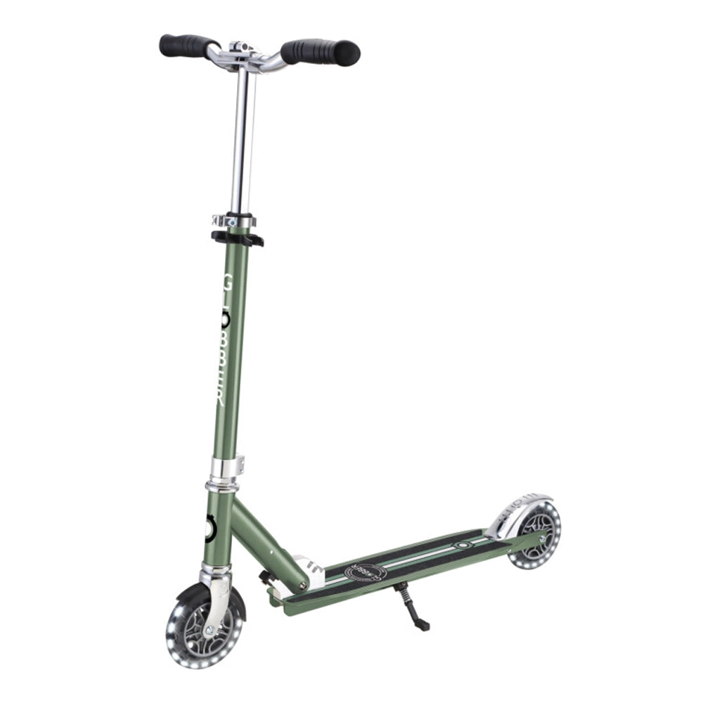 Globber Flow Elements Lights Chrome Scooter - Olive