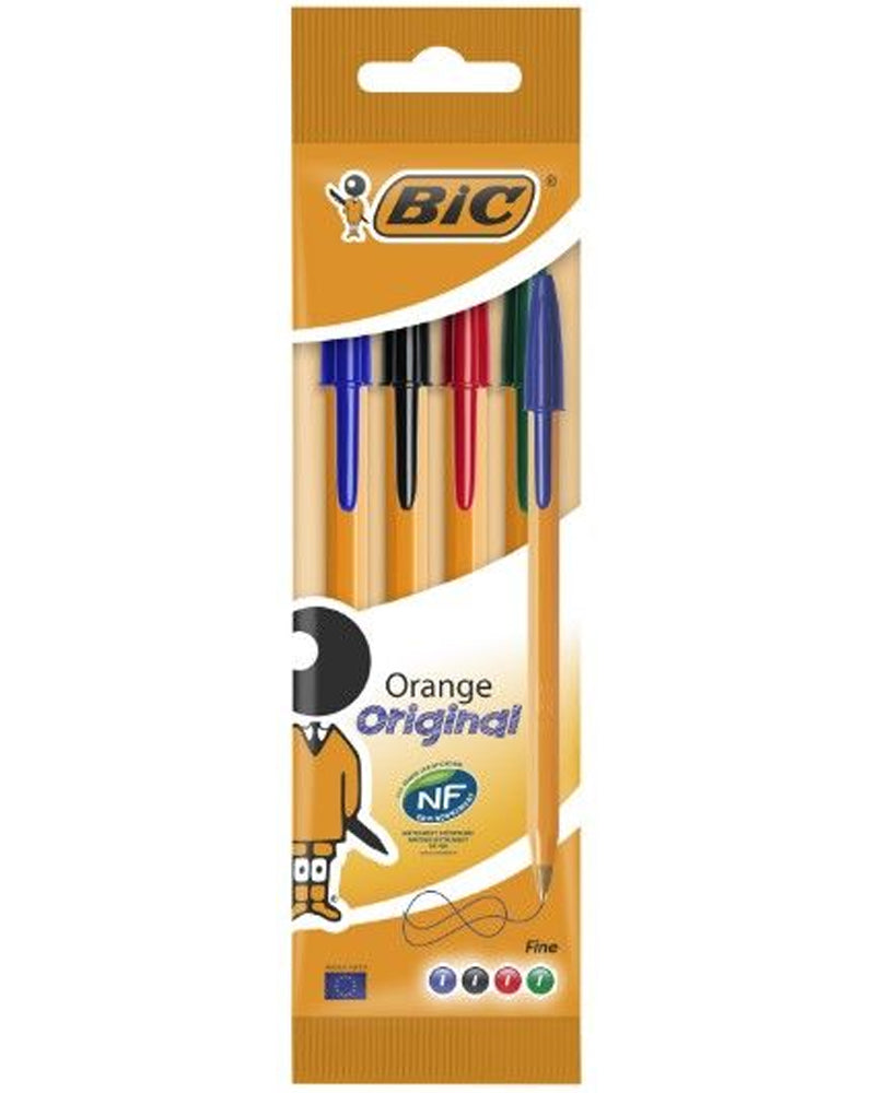 Bic Orange Original Fine Pens 4 Pieces