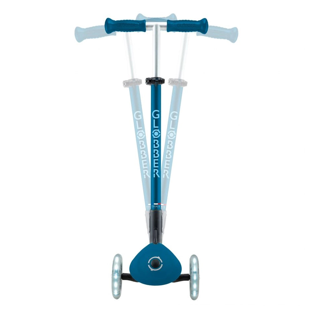 Globber Primo Foldable Plus Lights Scooter - Pastel Blue