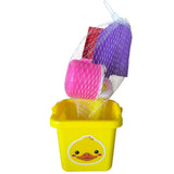 Seau de Plage avec Accessoires Multicolores - Jaune