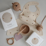 Mushie Bavoir Bébé en Silicone - Arcs-en-ciel