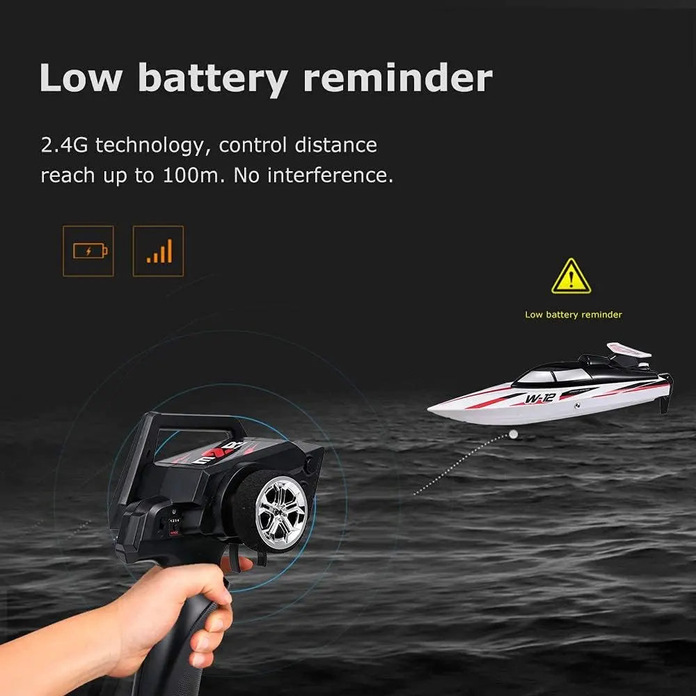 Bateau de Course Télécommandé Étanche - 14A+