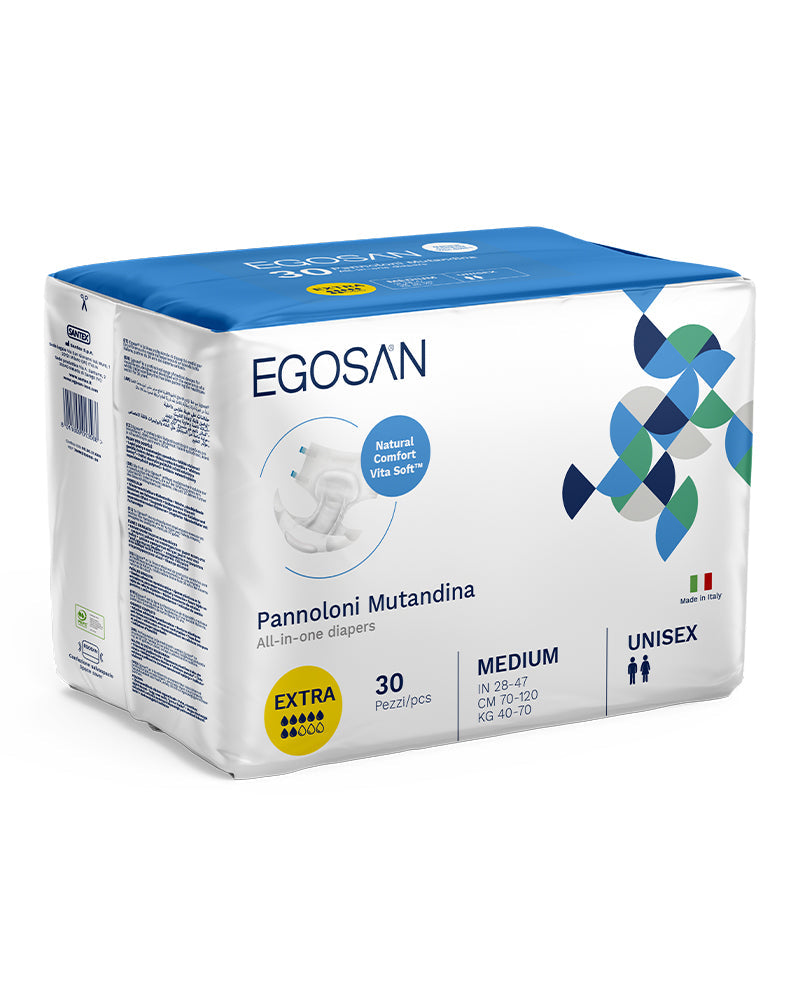 Egosan Natural Comfort Medium Full Briefs - 30 units